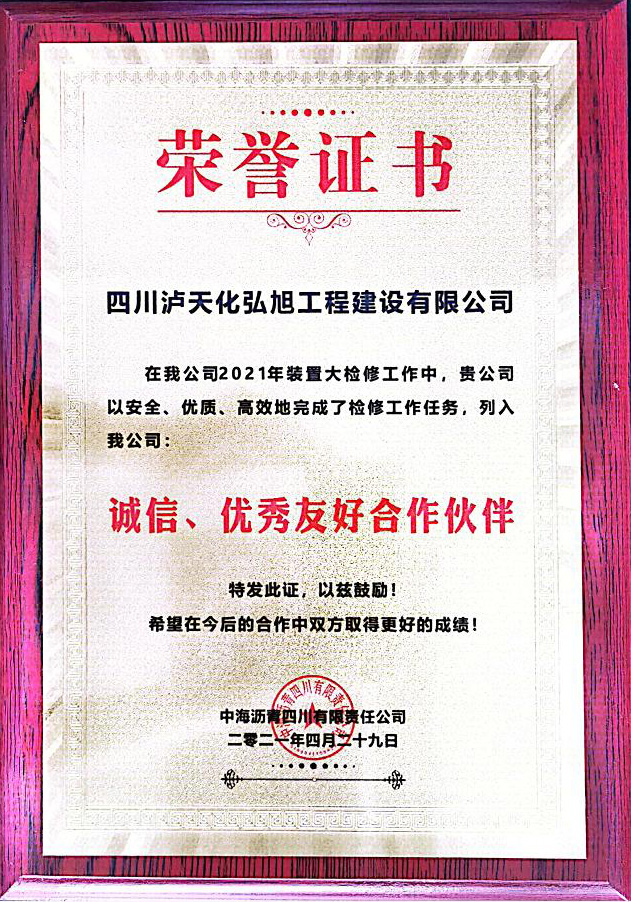 誠信、優(yōu)秀友好合作伙伴(圖1)